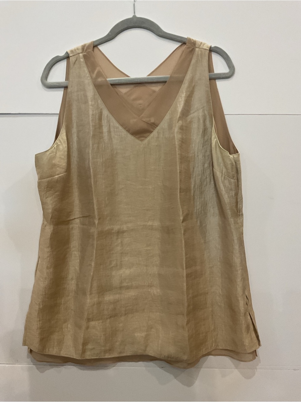 Coldwater Creek Gold Shimmer Sleeveless Tunic — Size 1X (Like New)